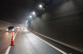 지하차도 벽면 세척작업